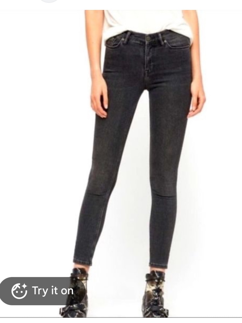 All Saints Mast Black Low Rise Super Stretch Skinny Jeans sz 29